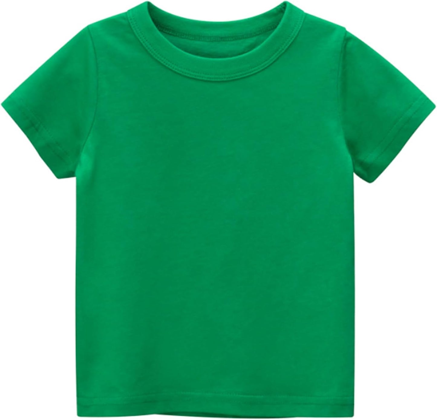 4-Pack Toddler Boys T-Shirts Solid Color Short Sleeve Tees Summer Crewneck Tops