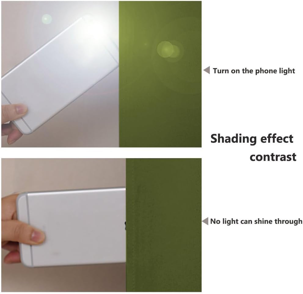 NICETOWN 100% Blackout Blinds, Set of 2, 46" x 96", Olive Green, Laundry Room Decor Window Treatment Curtains for Large Patio Sliding Door, Thermal Insulated Curtains for Bedroom