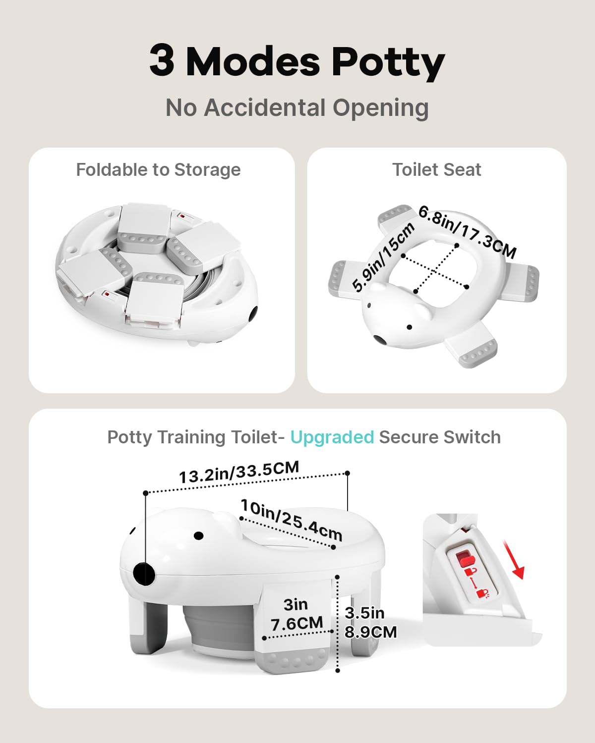 3 in 1 Potty Training Toilet & Toddler No-Slip Step Stool with Trash Bags and Spout Extender, Portable for Boys Girls Use in Indoor and Outdoor, Kids Portable Potty and Step Stool Set