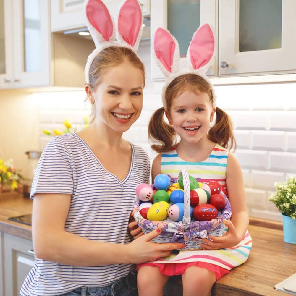 POPLAY 15 PCS Wooden Percussion Musical Egg Maracas Egg Shakers for Party Favors Classroom Prize Supplies Musical Instrument