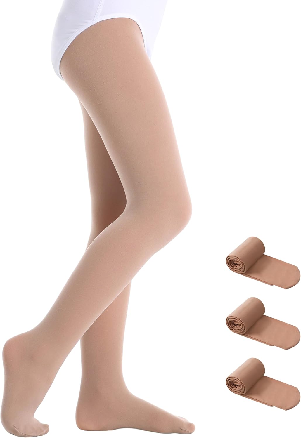 Toddler Girls Tights Dance Ballet Footed Leggings Ultra Soft Stockings for Kids Students