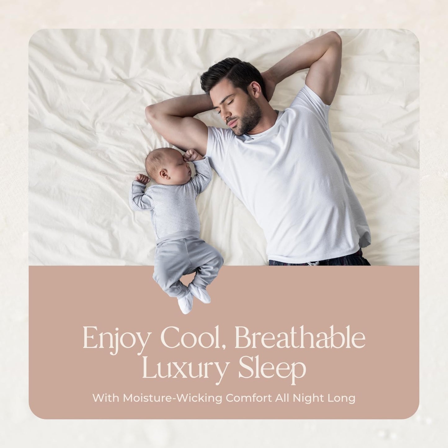 Organic Waterproof Mattress Protector King Size - 100% Waterproof Mattress Pad with Extra Soft Quiet & Breathable Triple Layer Protection - GOTS Certified Machine Washable Deep Pocket Design (King)