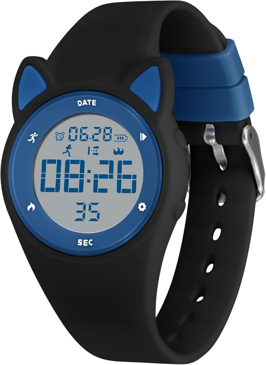 Kids Watches for Girls Boys Digital Sport Watch with Step Counter Pedometer Vibration Alarm Clock, No App Waterproof Fitness Tracker Kids Watch Boys Girls Teens Students Ages 5-16