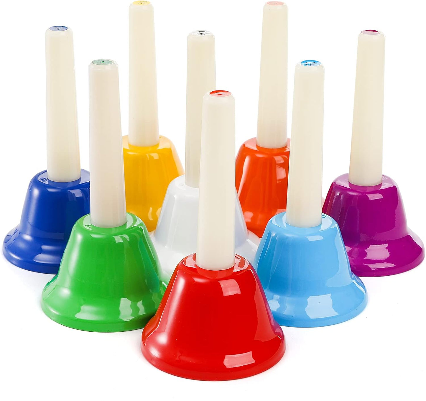 Tosnail 8 Note Metal Hand Bells Colorful Musical Percussion Musical Toy Instruments for Kids, Children