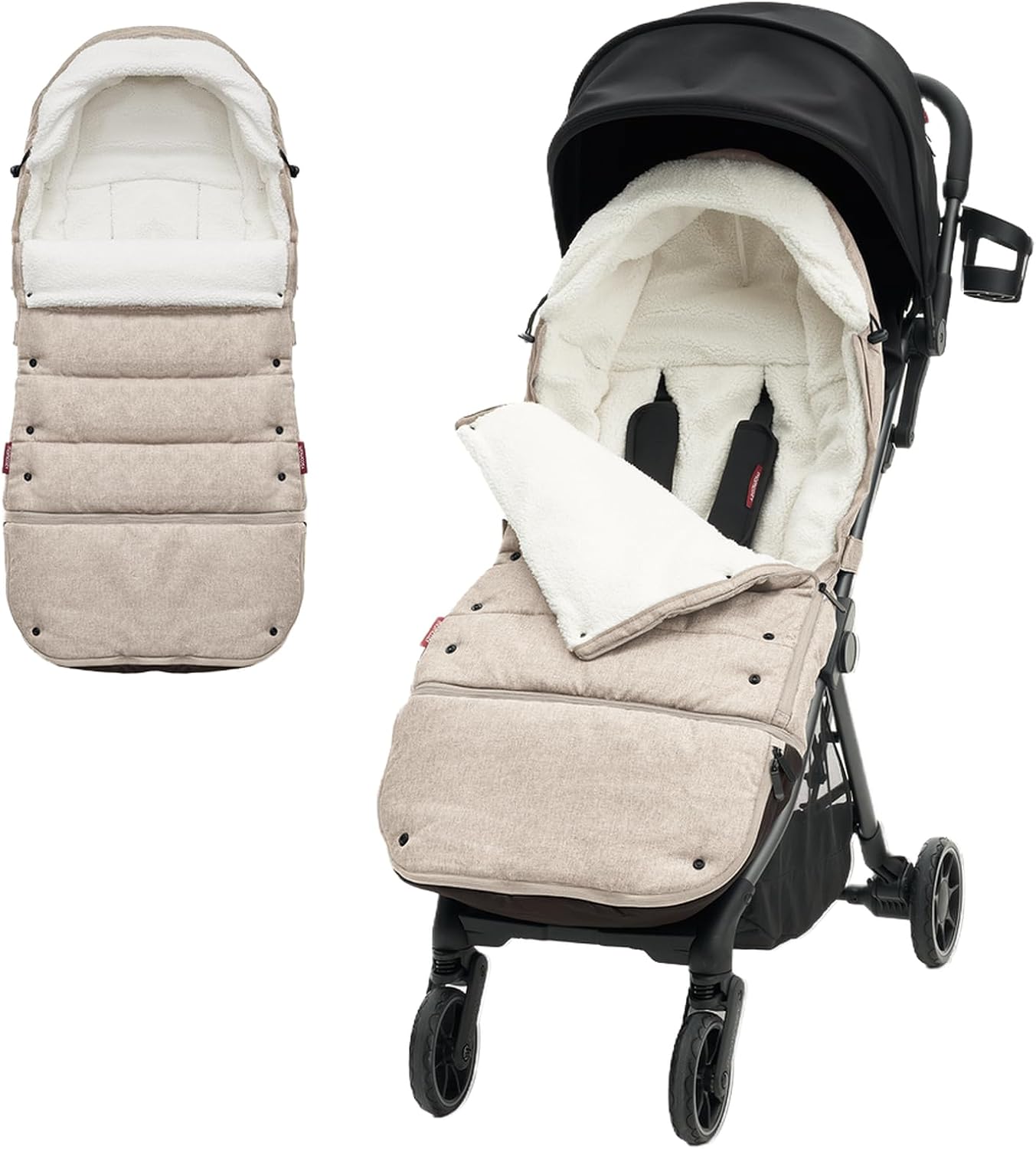 Momcozy Stroller Footmuff | Universal, Weather-Proof, Warm Stroller Bunting Bag | Extendable Winter Cover | Adjustable Buckle
