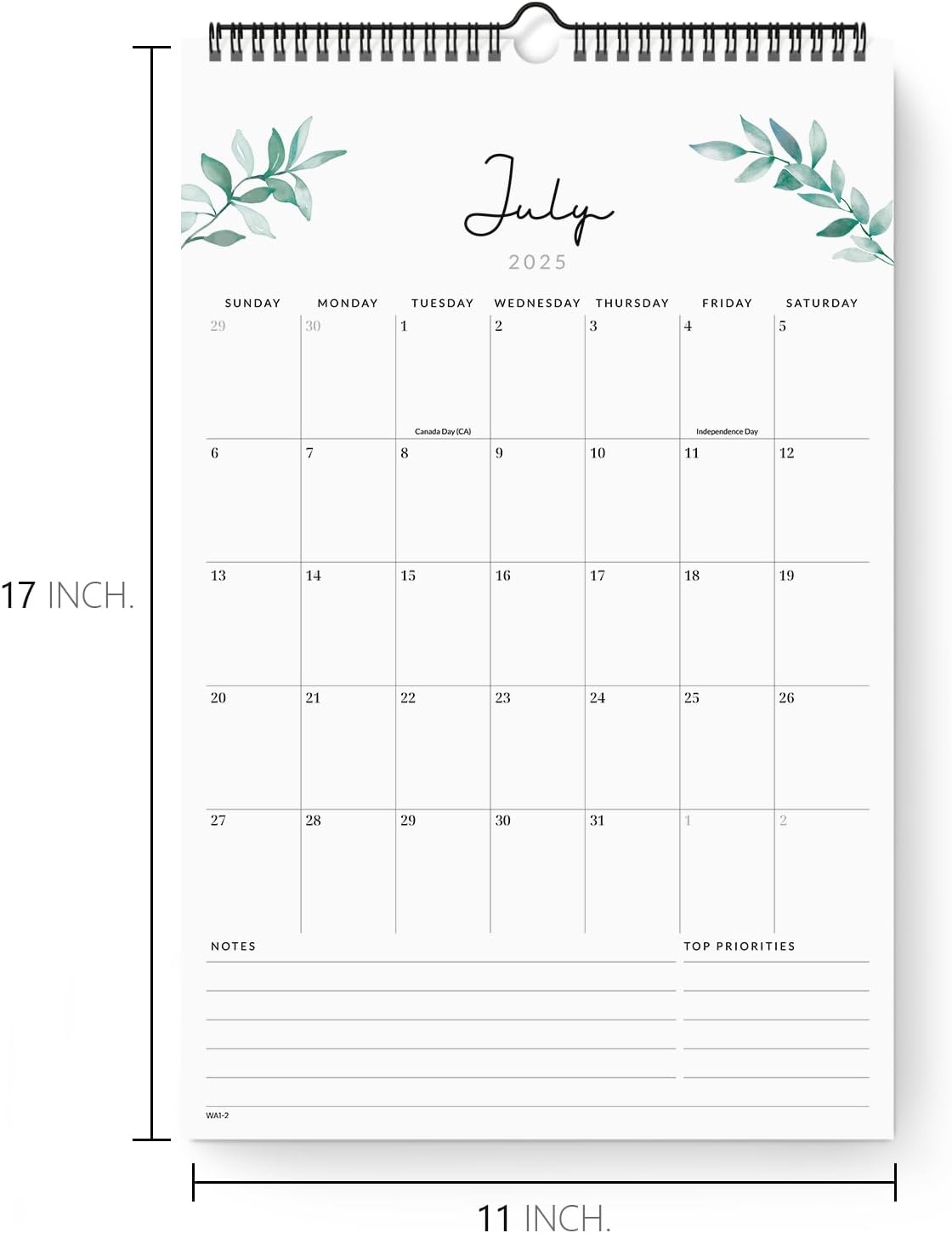 Jotsome Wall Calendar 2025-2026, Large Academic Monthly Calendar From July 2025 to December 2026 11"x17", Aesthetic Wall Decoration in Home and Office for Easy Organizing
