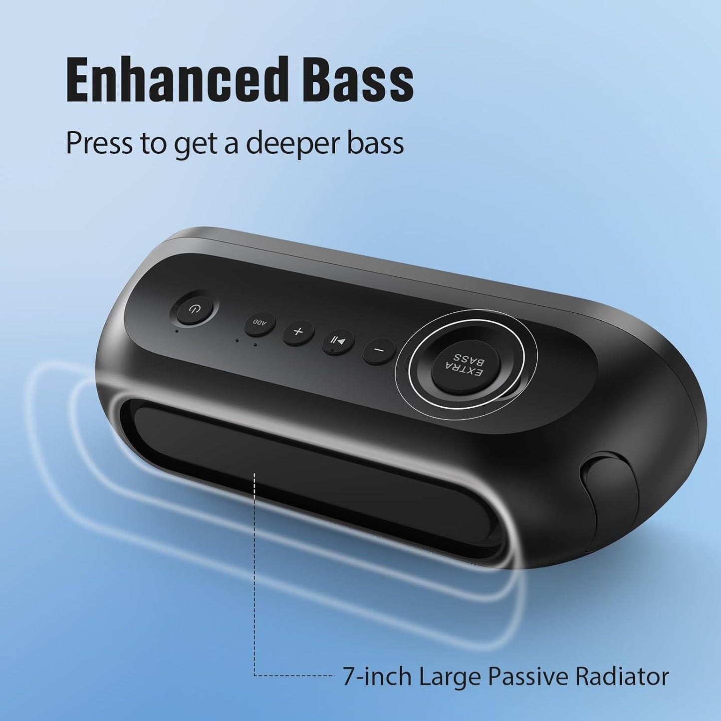 DOSS SoundBox Pro+ P300 Bluetooth Speaker with 40W Stereo Sound, Extra Bass, IPX6 Waterproof, TWS Pairing, Diverse Lights Show, 20H Playtime, Portable for Party, Camping, Beach - Purple