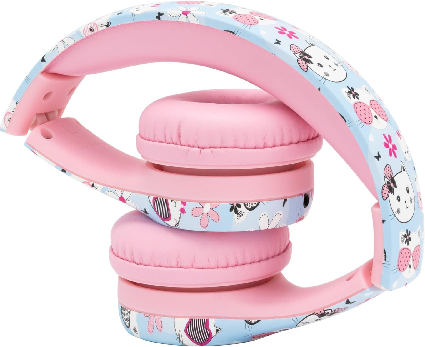 Snug Play+ Kids Headphones – Volume Limited 93dB for Safe Listening – Foldable, Durable Headphones for Toddlers, Boys & Girls – Tangle-Free Cord – Ideal for Travel, School, Tablets - Kitty