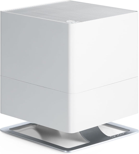 Stadler Form humidifier Oskar, Energy-Saving Humidifier for Rooms up to 540 Square Feet, Evaporator with Automatic Switch-Off, Dimmable LEDs, Very Quiet, White, medium