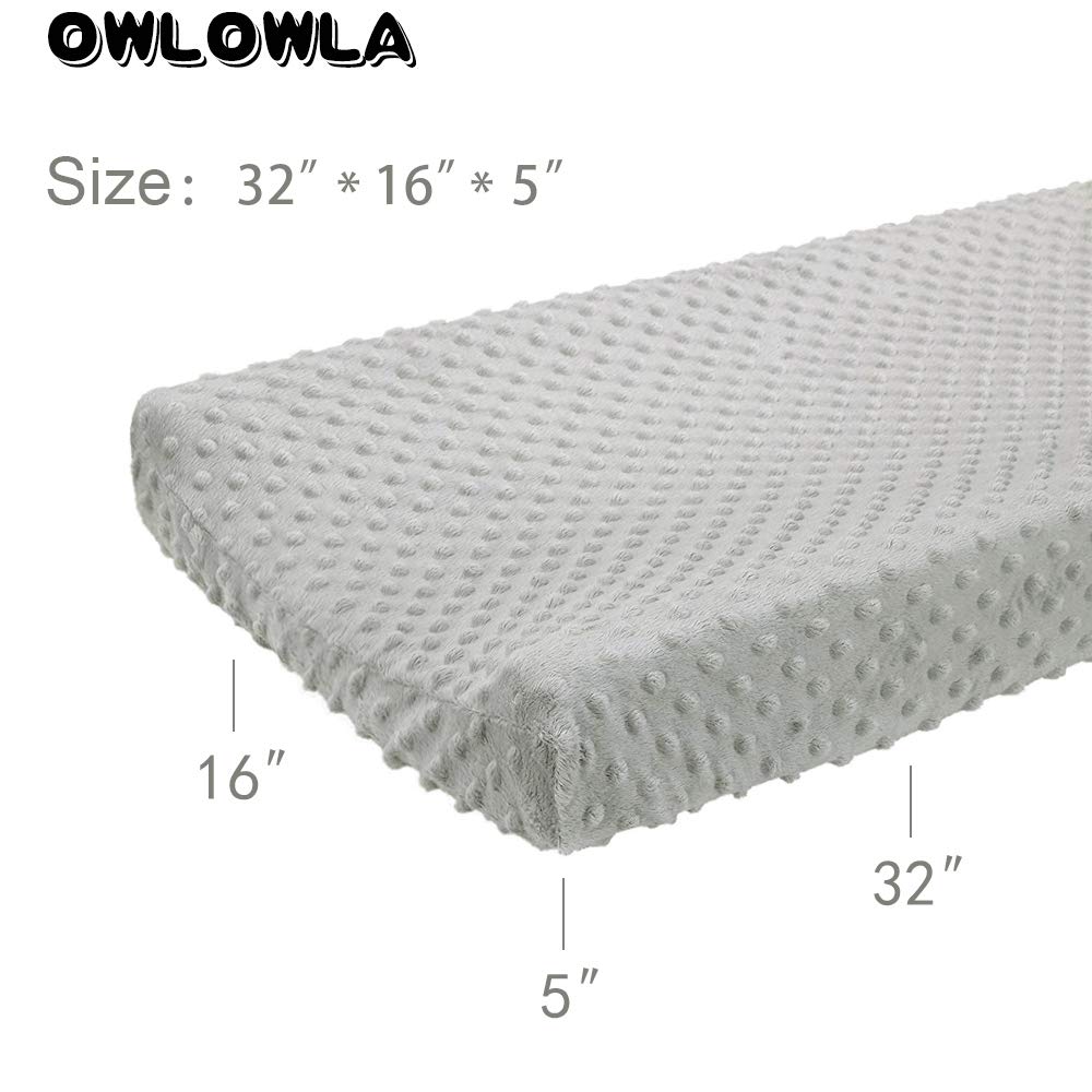 Owlowla Changing Pad Cover, Soft Minky Dots Changing Table Sheets for Baby Boy and Girl(Lilac)
