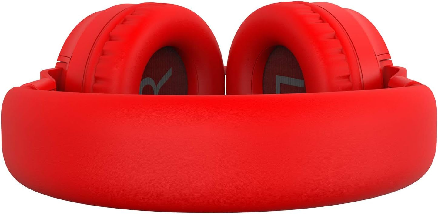 Puro Sound Labs PuroBasic Wired Headphones for Kids - Volume-Limiting & Adjustable with Microphone – Compatible with Smartphones, Tablets, PCs, and More – Safe, Durable Headphones for Kids – Red