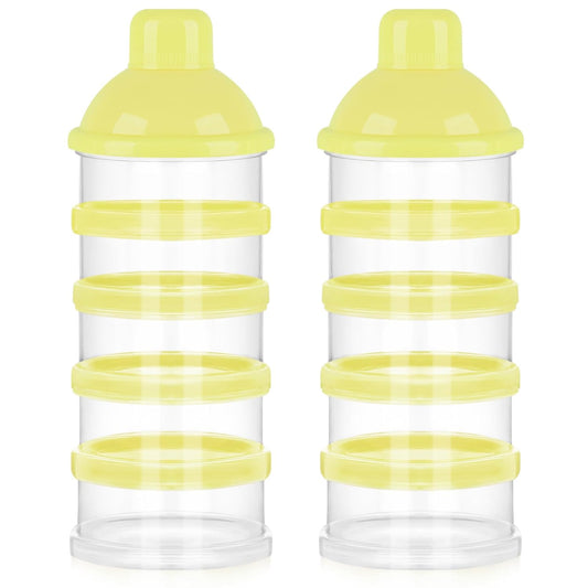 Accmor Formula Dispenser On The Go, 5 Compartments Stackable Formula Container for Travel, Baby Milk Powder Kids Snack Container, BPA Free