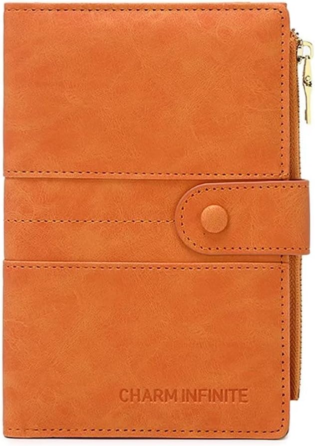 Mudono Passport and Card Holder for Women RFID Blocking Card Case Slim Travel Wallet Change Purse with Vaccine Card Slot