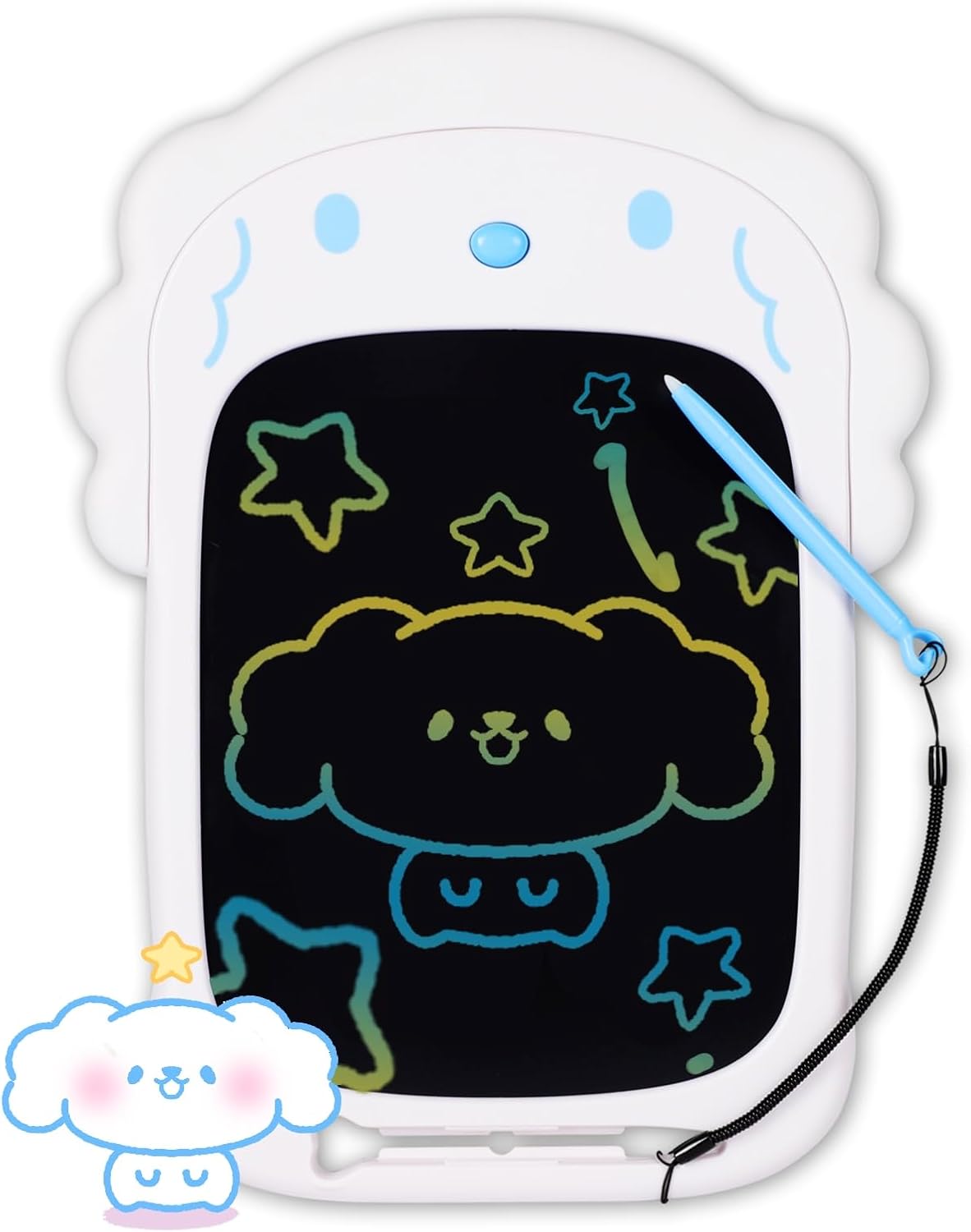 LCD Writing Tablet 10 Inch for Kids Girls, Doodle Board, Drawing Board Tablet Pad for Toddlers 3 4 5 6, Travel Toy, Pressure Sensitive, Christmas Birthday Gifts for Boy Girl(Fluffy Puppy)