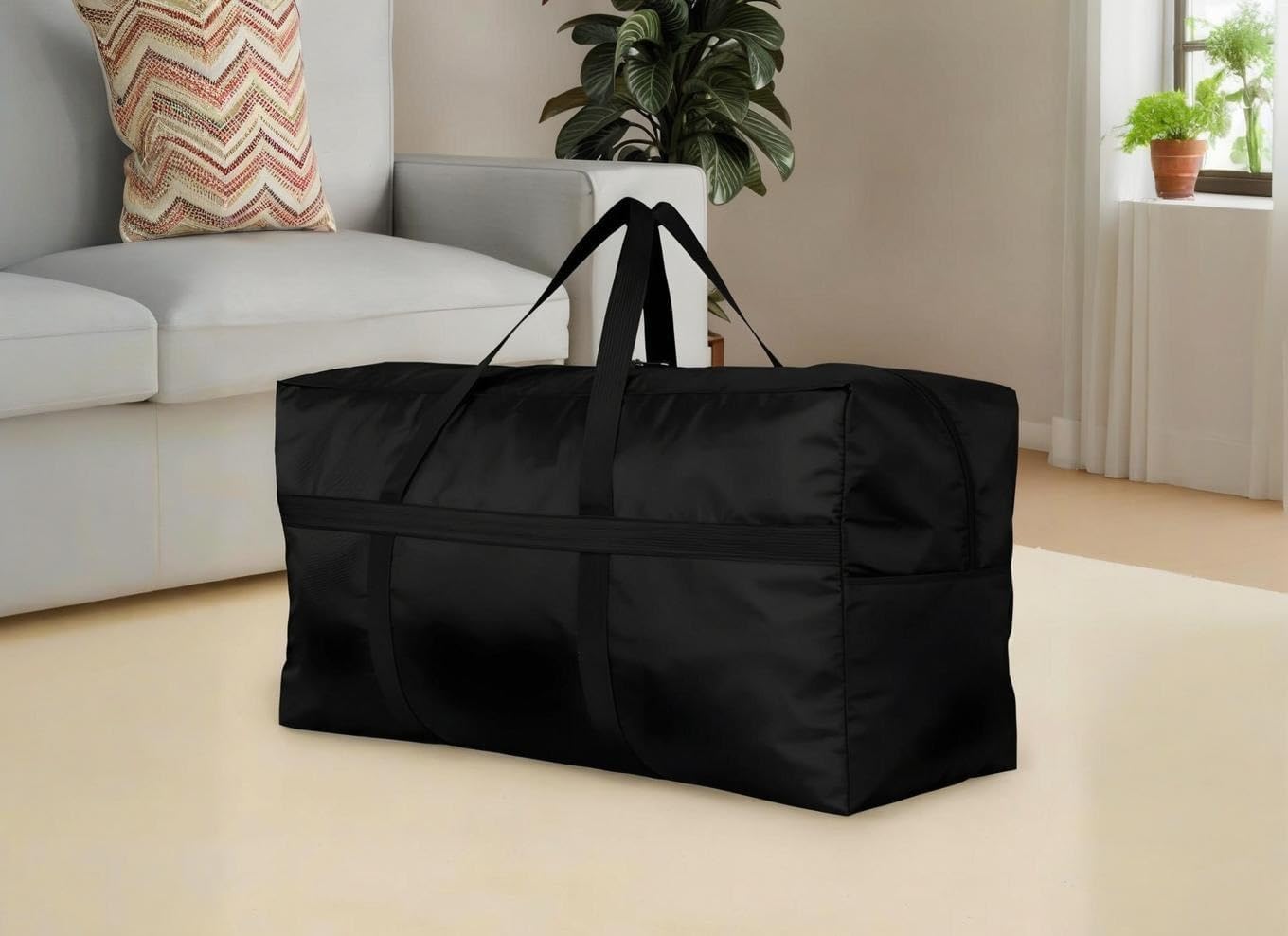 Extra Large Storage Duffle Bag with Zippers and Handles, Big Foldable Duffle Bag for Travel