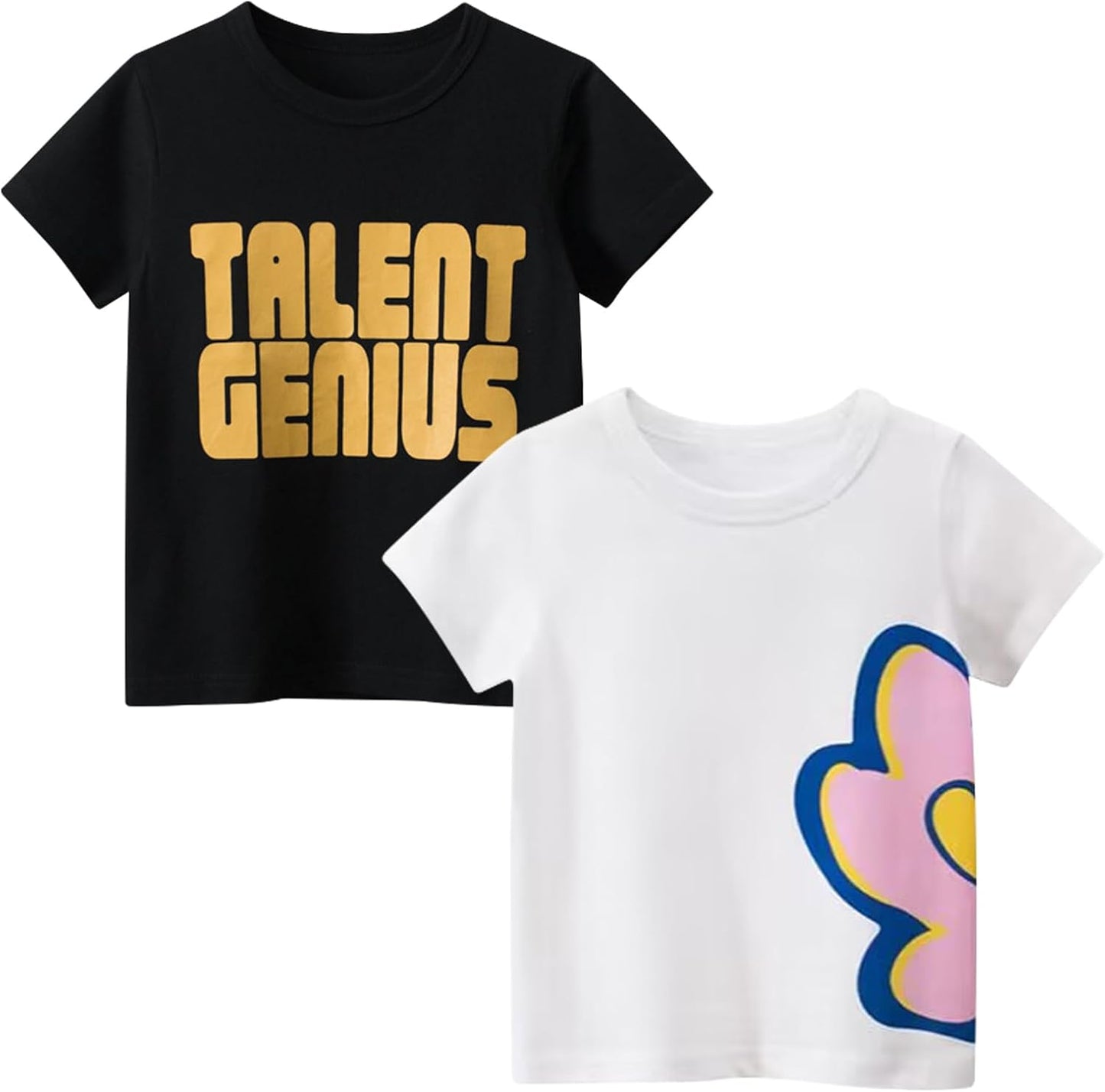 Boys' 4-Pack Excavator Short Sleeve Crewneck T-Shirts Top Tee Size 2-7 Years Toddler Boys' Value Pack Cotton T-Shirt