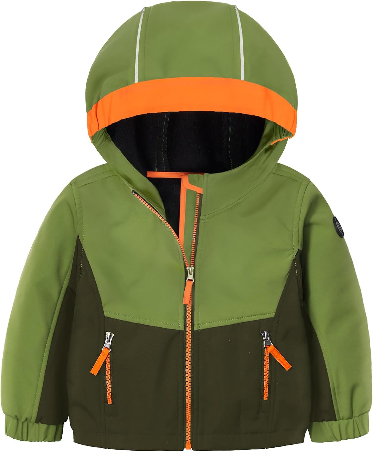 GEMYSE Toddler Jacket Fleece Lined Baby Boys Windbreaker Water Resistant Kids Hooded Coat Warm Spring Fall Outerwear