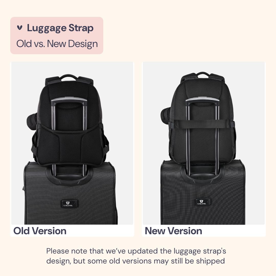 BabbleRoo Diaper Bag Backpack, Travel Backpack with Changing Pad, Pacifier Case & Stroller Straps, Multifunction, Waterproof, Unisex – Black