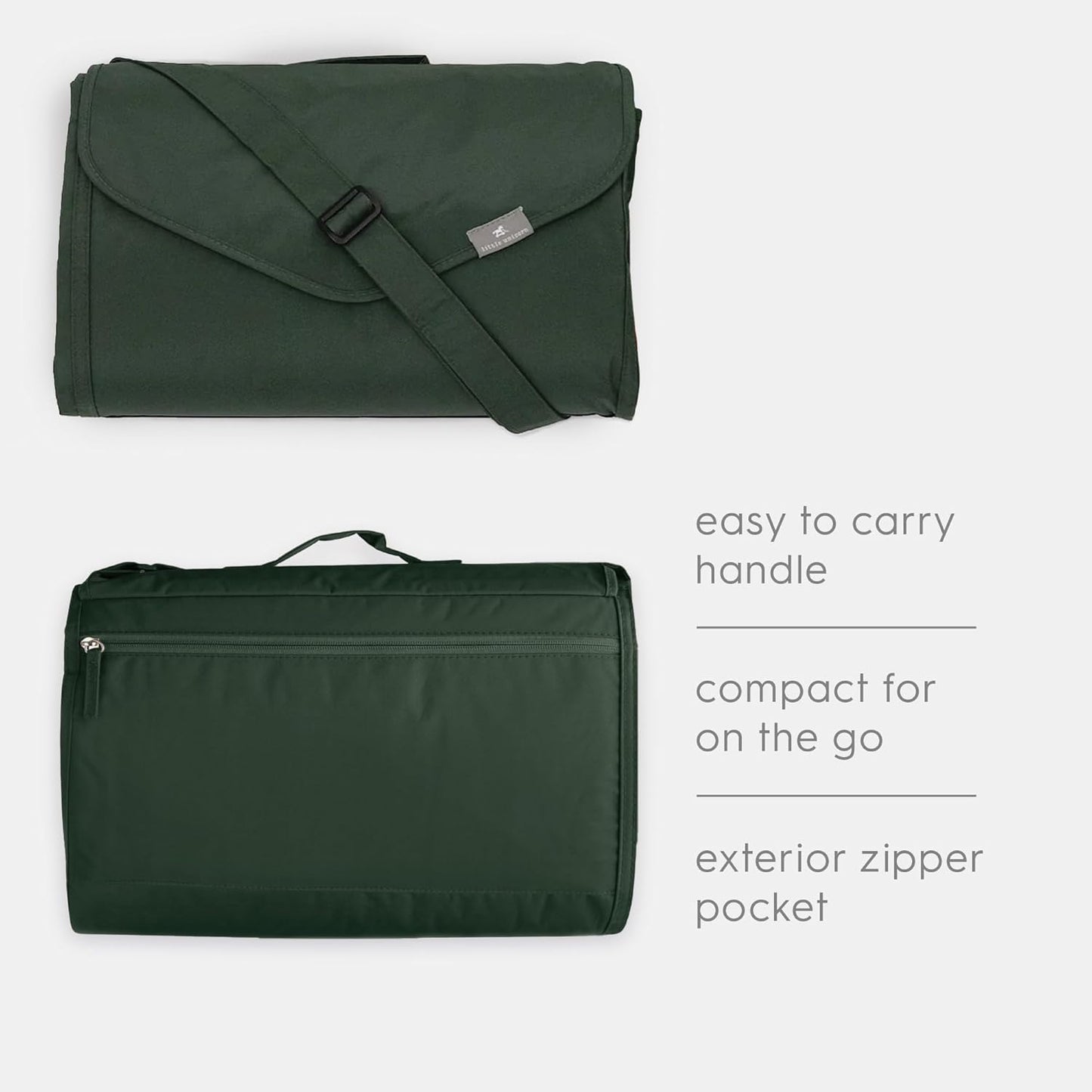 Little Unicorn 5'x5' Outdoor Family Picnic & Beach Blanket | Durable & Water-Resistant Fabric | Compact Fold & Easily Wipes Clean | Zipper Pocket (Primrose Patch)