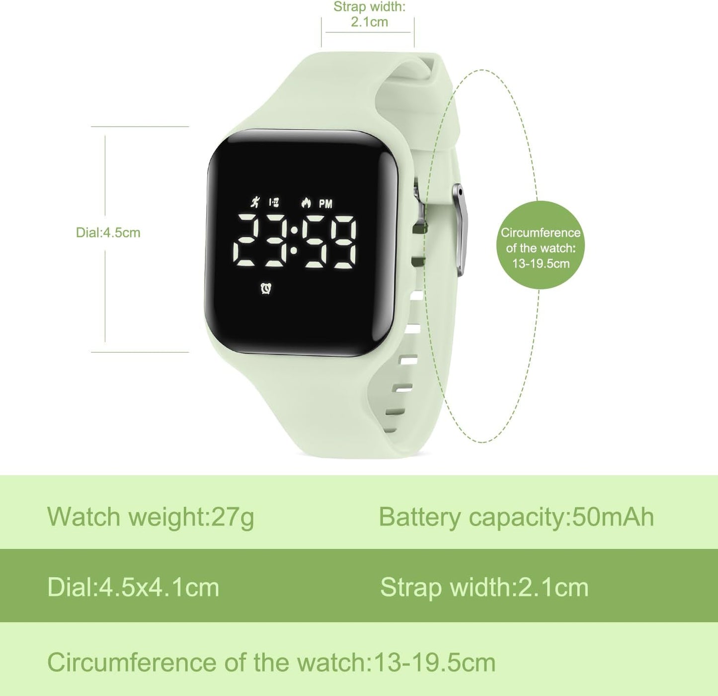 Kids Watches for Girls Boys Digital Sport Watch with Step Counter Pedometer Vibration Alarm Clock, No App Waterproof Fitness Tracker Kids Watch Boys Girls Teens Students Ages 5-16