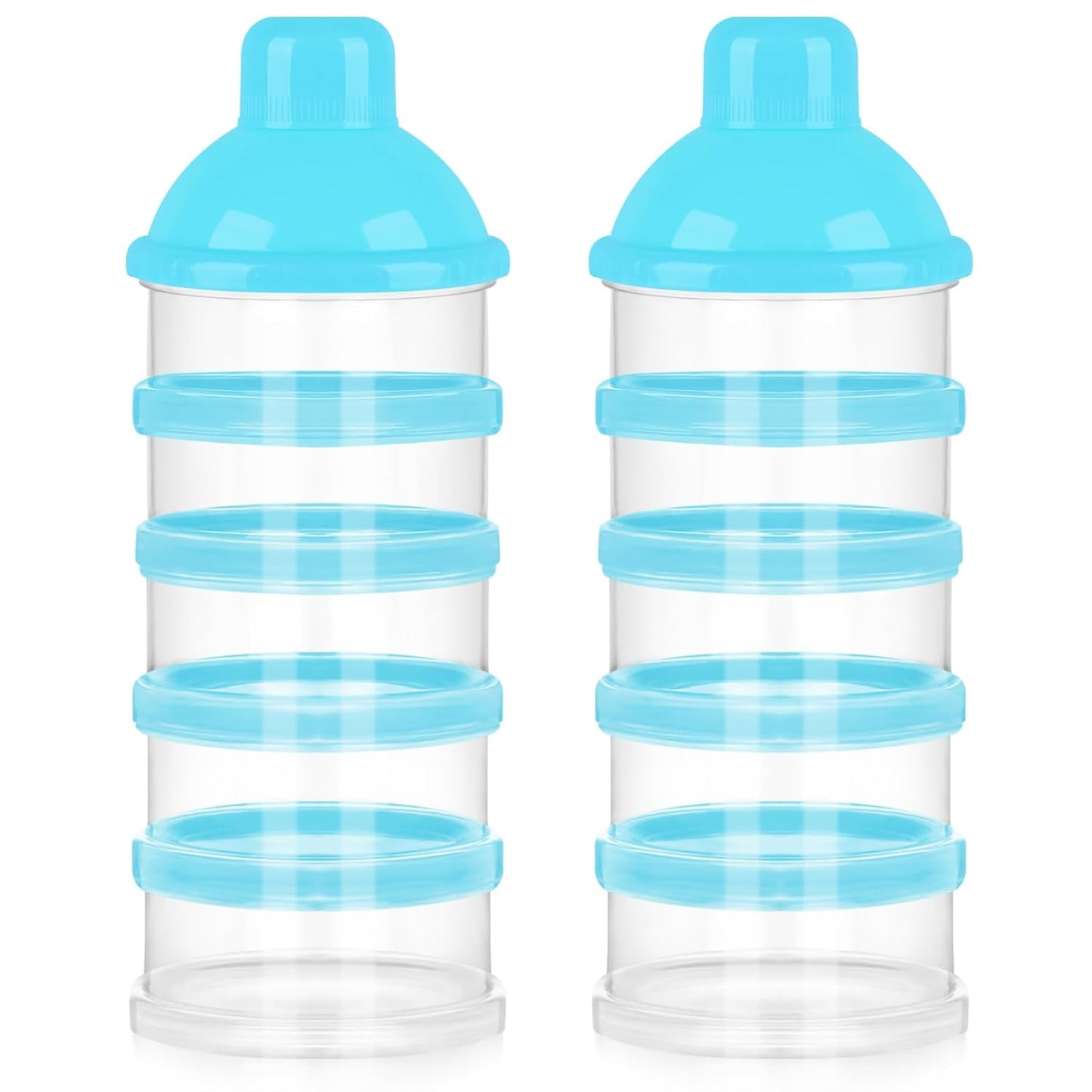 Accmor Formula Dispenser On The Go, 5 Compartments Stackable Formula Container for Travel, Baby Milk Powder Kids Snack Container, BPA Free