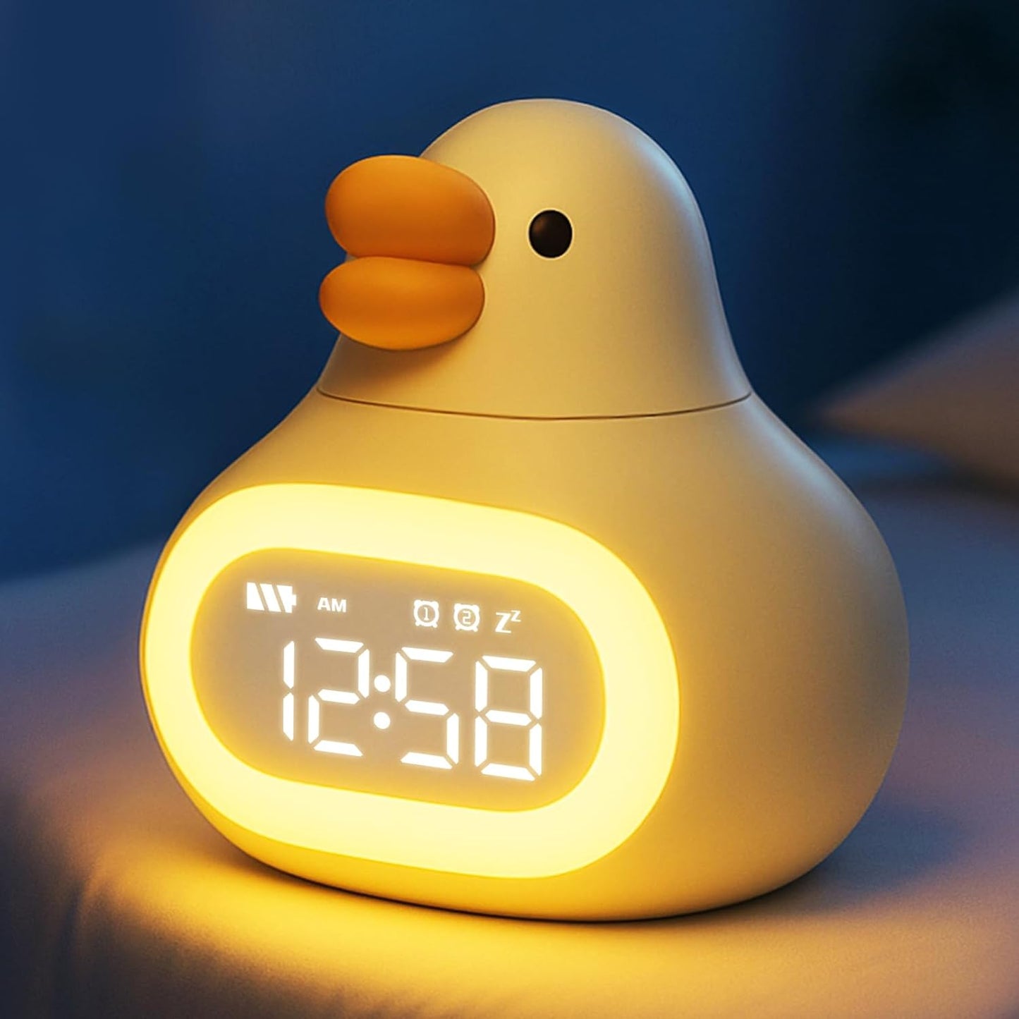 MASHI Goose Alarm Clock with Night Light, ok to Wake Clock for Kids, Cute Goose Night Light, Snooze, Toddler Sleep Training Clock,Gift for Kids Girls Boys Teens Birthday Room Decor