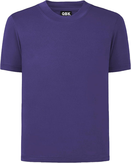 QBK 2T to Youth Neon Shirt Kids UPF 50+ Dry Fit Athletic Short Sleeve Rash Guard T Shirts for Boys Girls Sports Undershirt