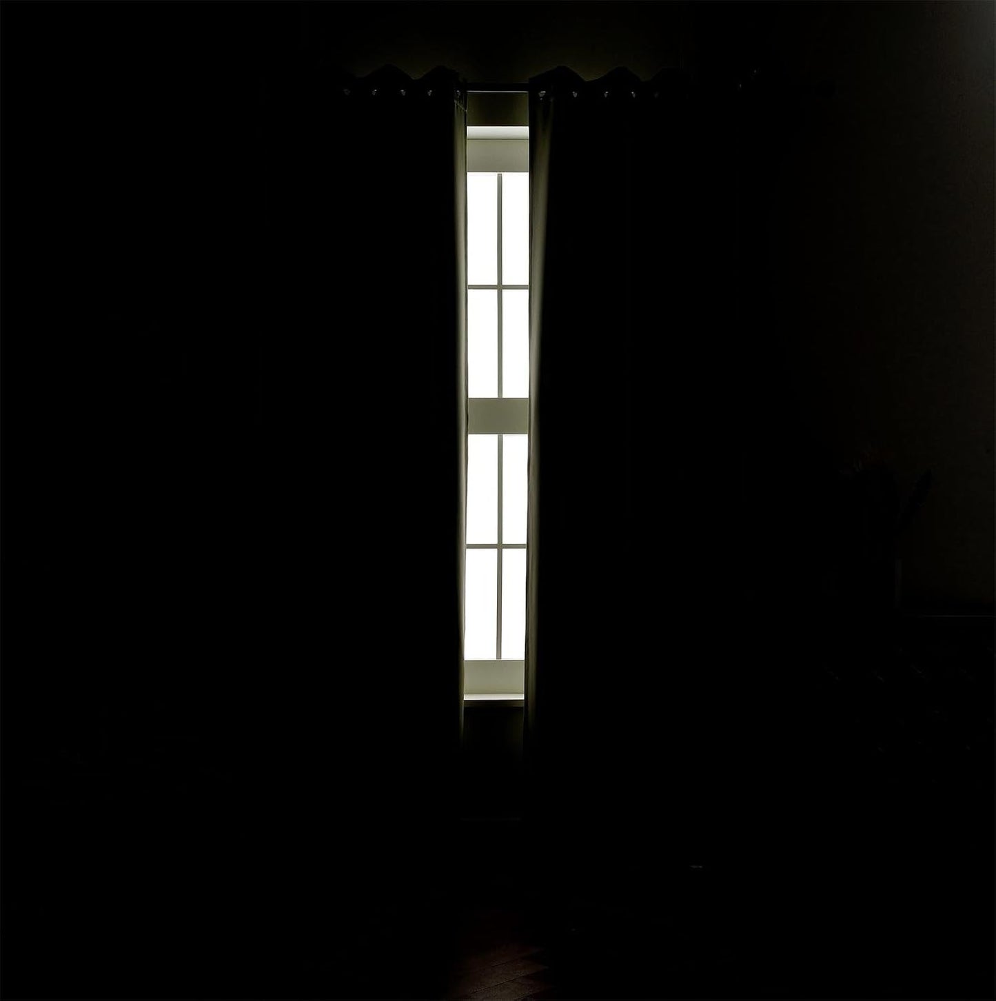 MIUCO Room Darkening Textured Grommet Thermal Insulated Blackout Curtains for Bedroom Set of 2 52x95 Inch Sage