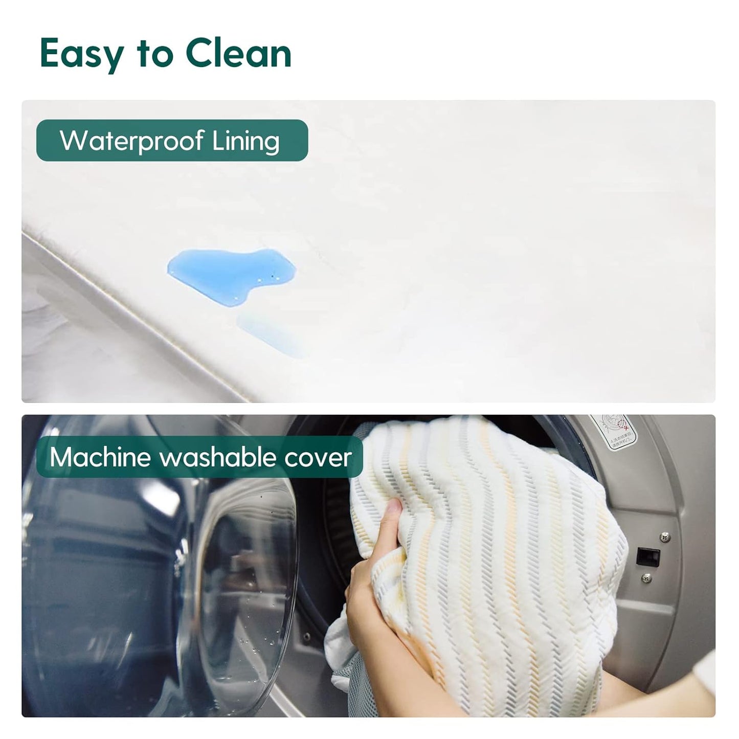 BABELIO Biobased Crib and Toddler Mattress Dual-Sided, CertiPUR-US, Removable Waterproof and Machine-Washable Cover, 52"x27.5"x5"