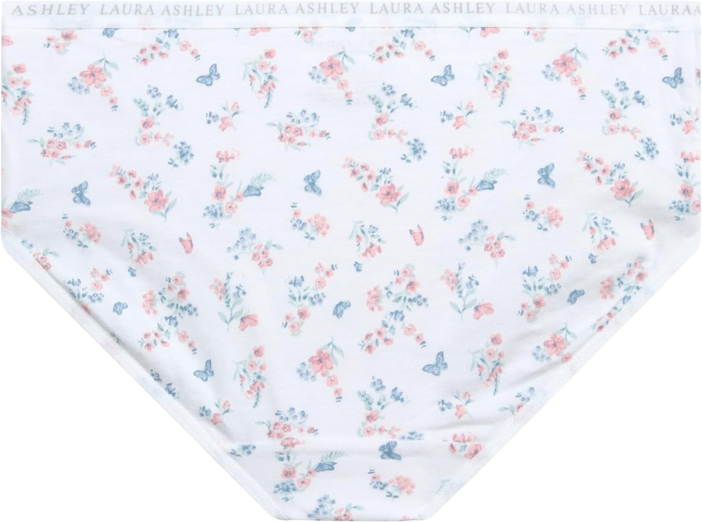 Laura Ashley Girls Underwear - 5 Pack Soft Stretch Breathable Panties for Girls - Lightweight Cotton Panties (Size: 4-12)