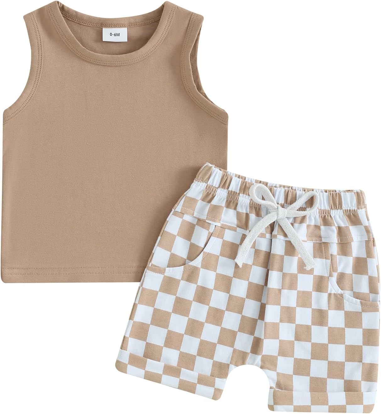 Kupretty Baby Boy Summer Clothes Sleeveless Tank Tops Vest T-Shirt + Casual Shorts Toddler Outfits Set