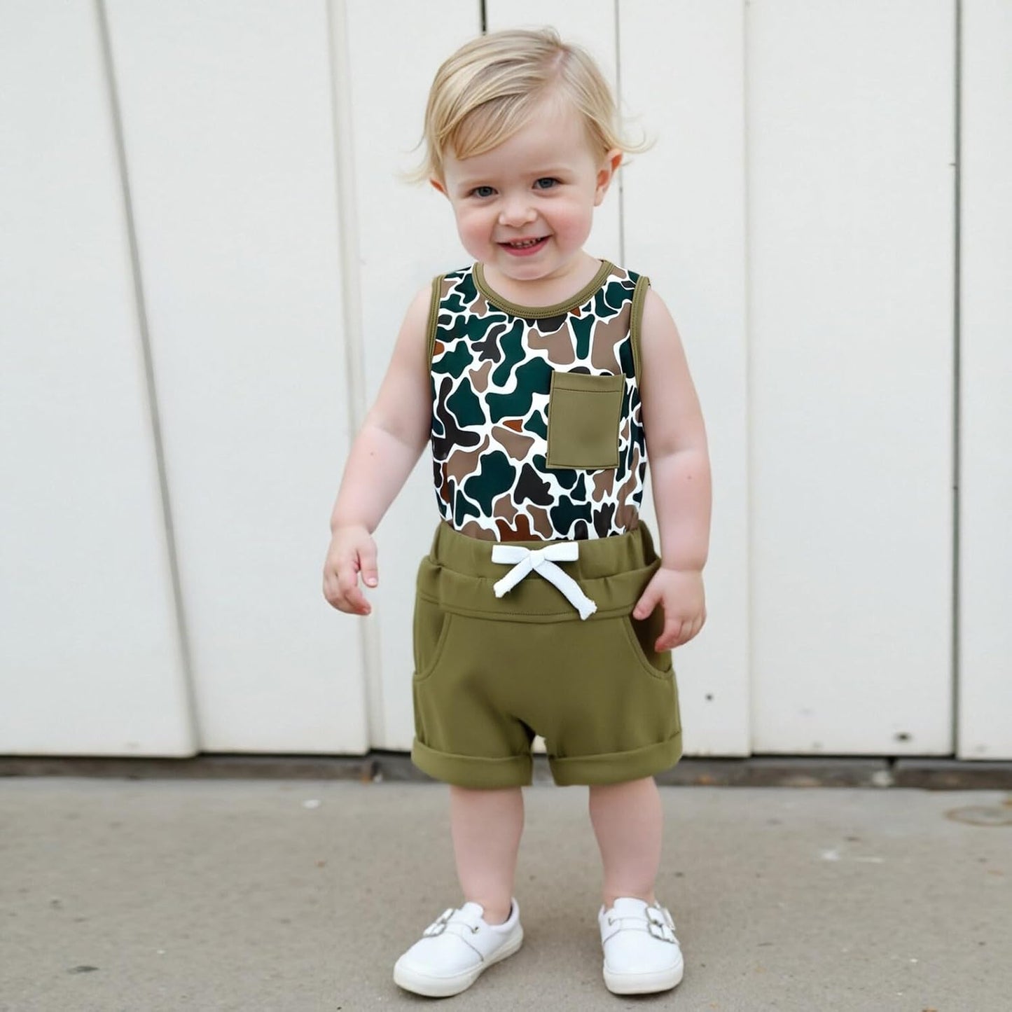 Kupretty Baby Boy Summer Clothes Sleeveless Tank Tops Vest T-Shirt + Casual Shorts Toddler Outfits Set