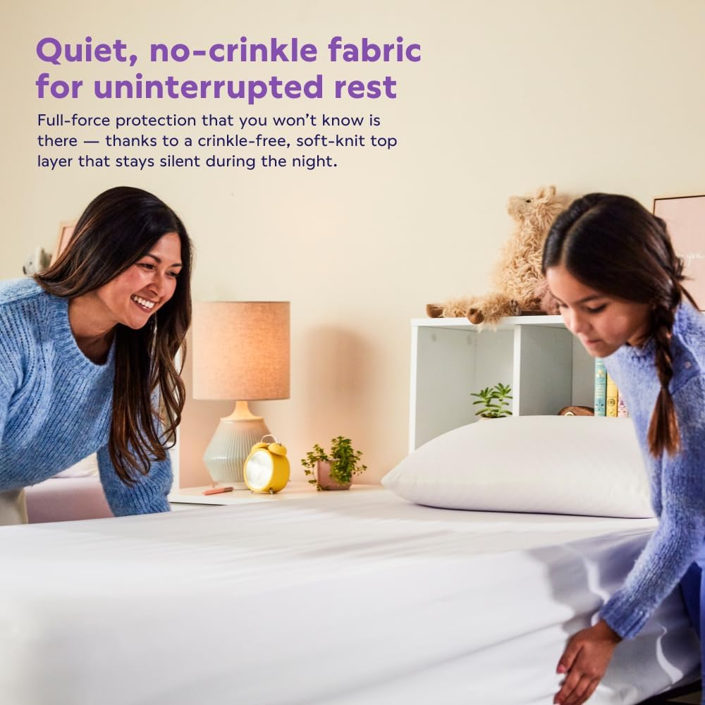 Purple Deep Pocket Waterproof Mattress Protector -Twin XL Size, Fits Mattresses 15.5" - 20" - Durable Protection with Comfort-First Design for All Mattress Types