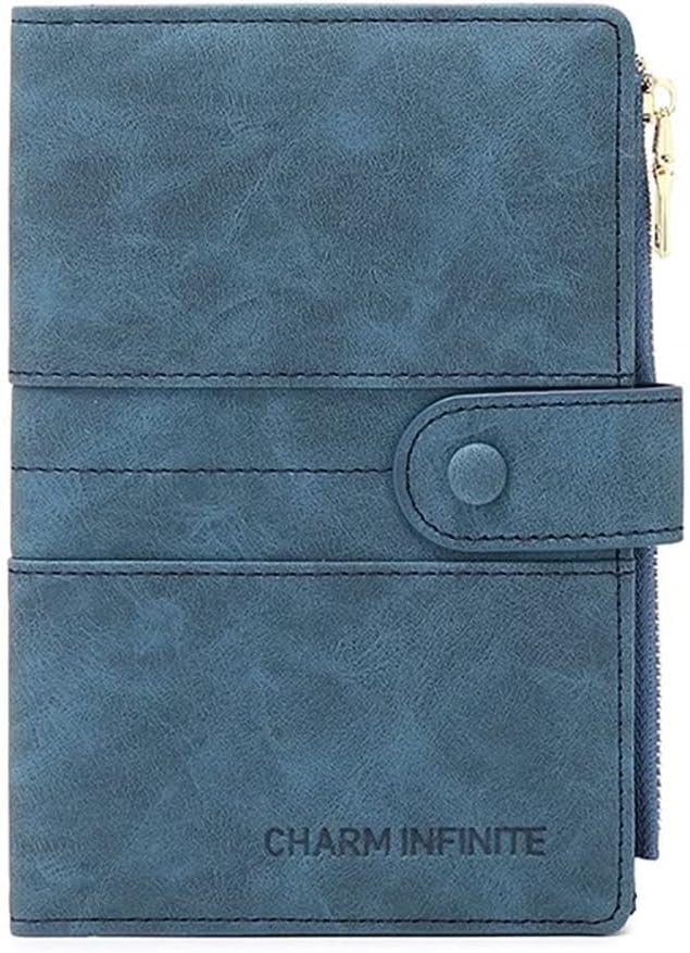Mudono Passport and Card Holder for Women RFID Blocking Card Case Slim Travel Wallet Change Purse with Vaccine Card Slot