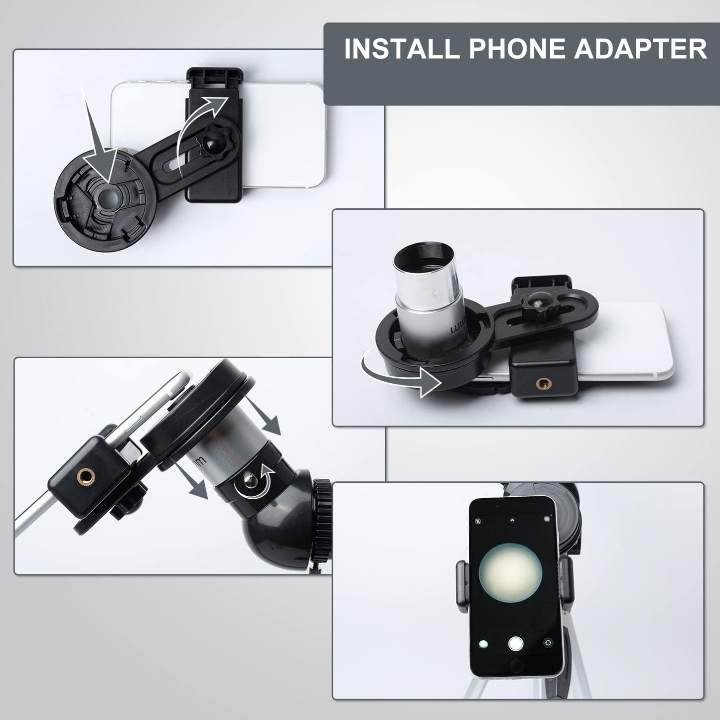 Telescope 70mm Aperture 500mm - for Kids & Adults Astronomical Refracting Telescopes AZ Mount Fully Multi-Coated Optics, with Diagonal Mirror Phone Adapter, Carrying Bag, Wireless Remote Black