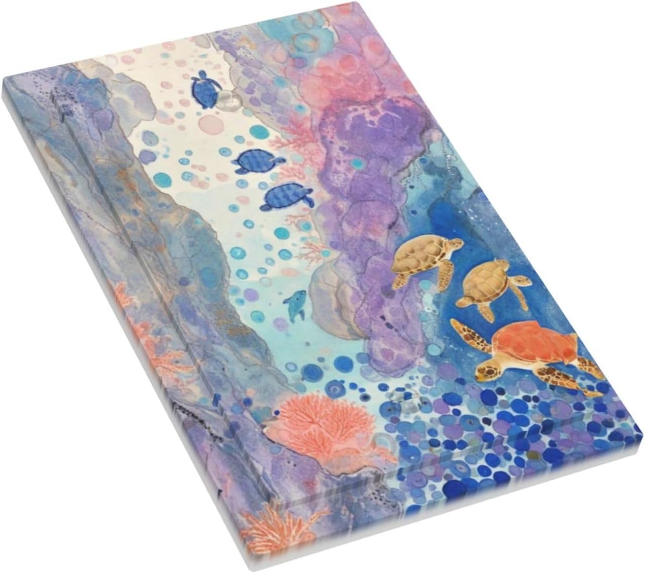 Turtle Coral Fish Watercolor Colorful Underwater World Light Switch Cover Plate 1 Gang No Device Blank Electrical Wall Plates Faceplate Decorative Switch Plate for Kids Room Home Decor