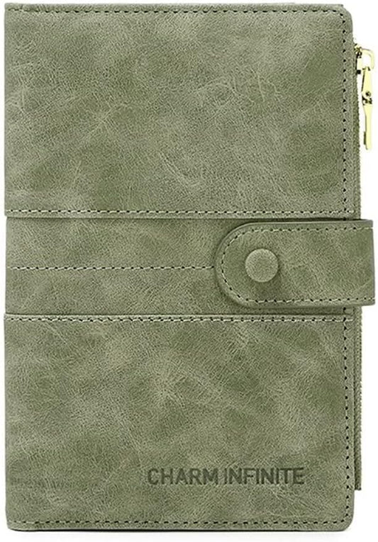 Mudono Passport and Card Holder for Women RFID Blocking Card Case Slim Travel Wallet Change Purse with Vaccine Card Slot