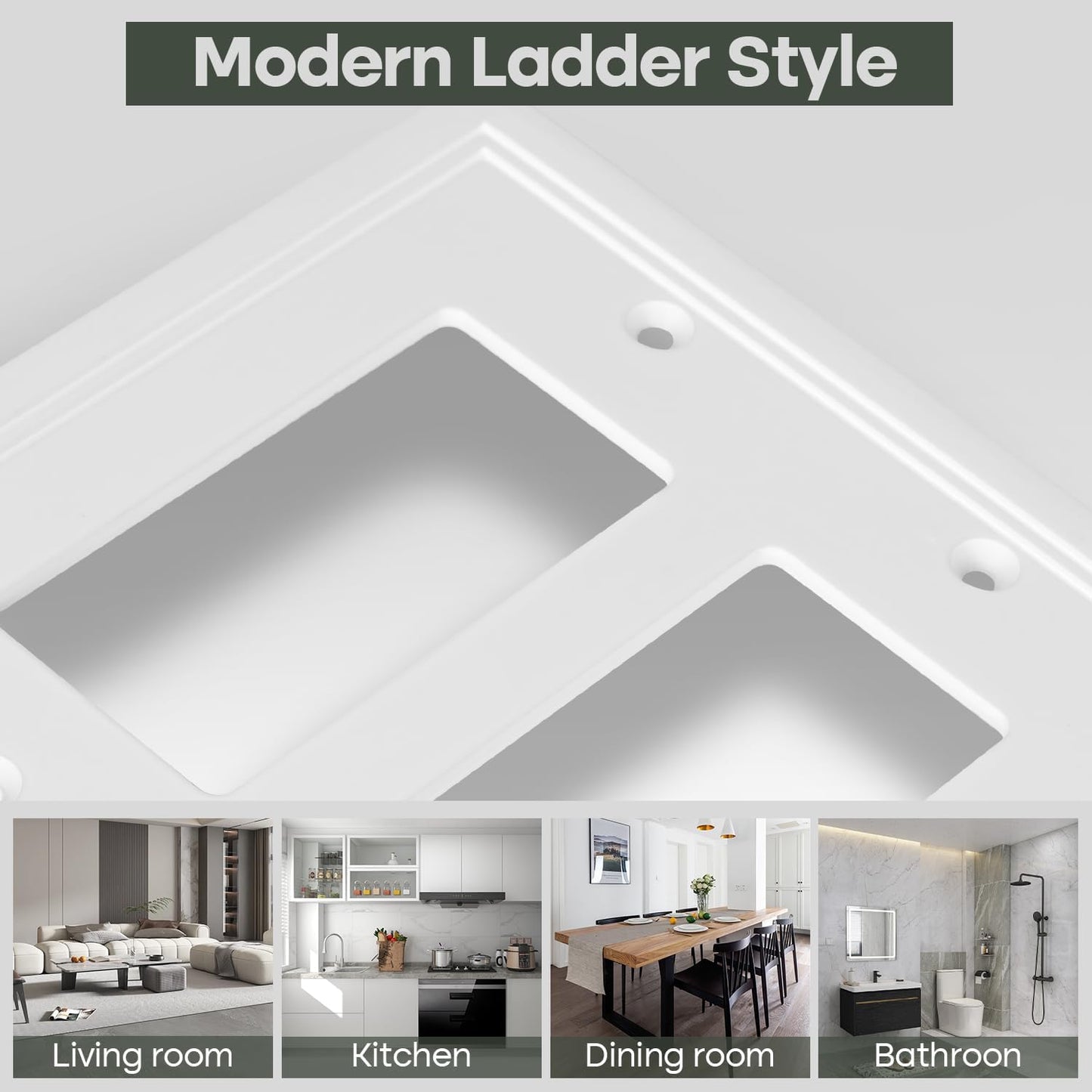 Triple Decorator Light Switch Cover Plate White Classic Decorative Rocker Switch Plates Cover 3-Gang Wall Plate Cover for Decorator, Duplex