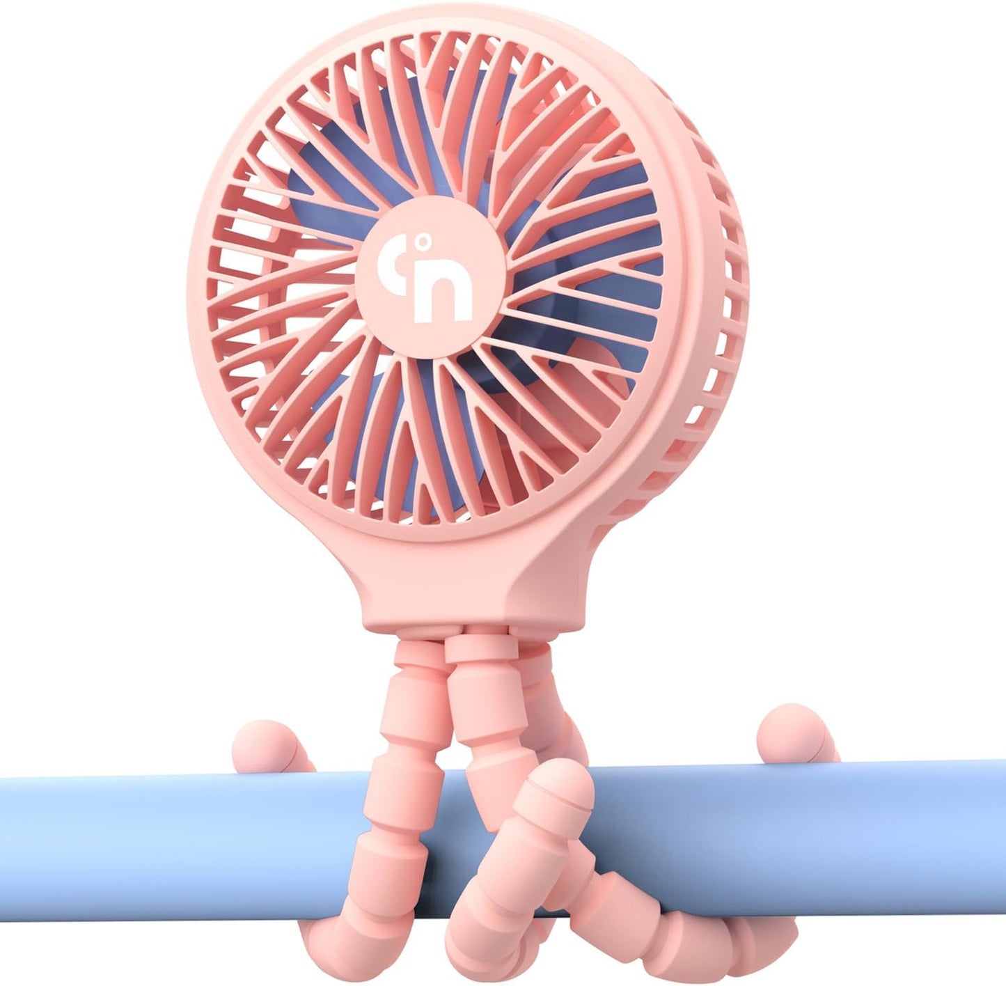 HomeLifairy Portable Stroller Fan, USB or Rechargeable Battery Operated with 3 Speeds and 360°Rotate, Cooling Clip On for Baby Crib Travel Car Seat Pink