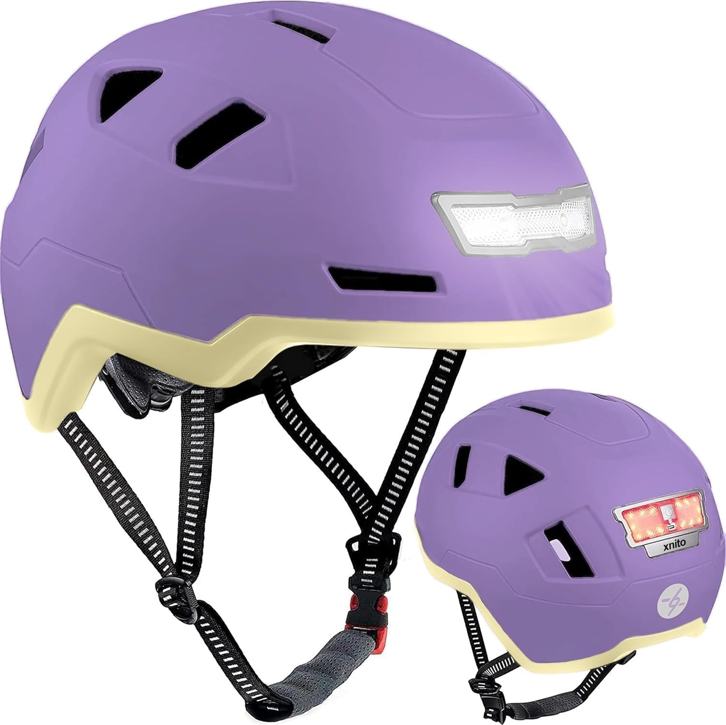 Kid Bike Helmets for Boys and Girls | Fit Head 51-54cm Circumference | CPSC & NTA-8776 Dual Certified | Multi-Sport Helmets with LED Lights, Magnetic Buckle, Detachable Visor