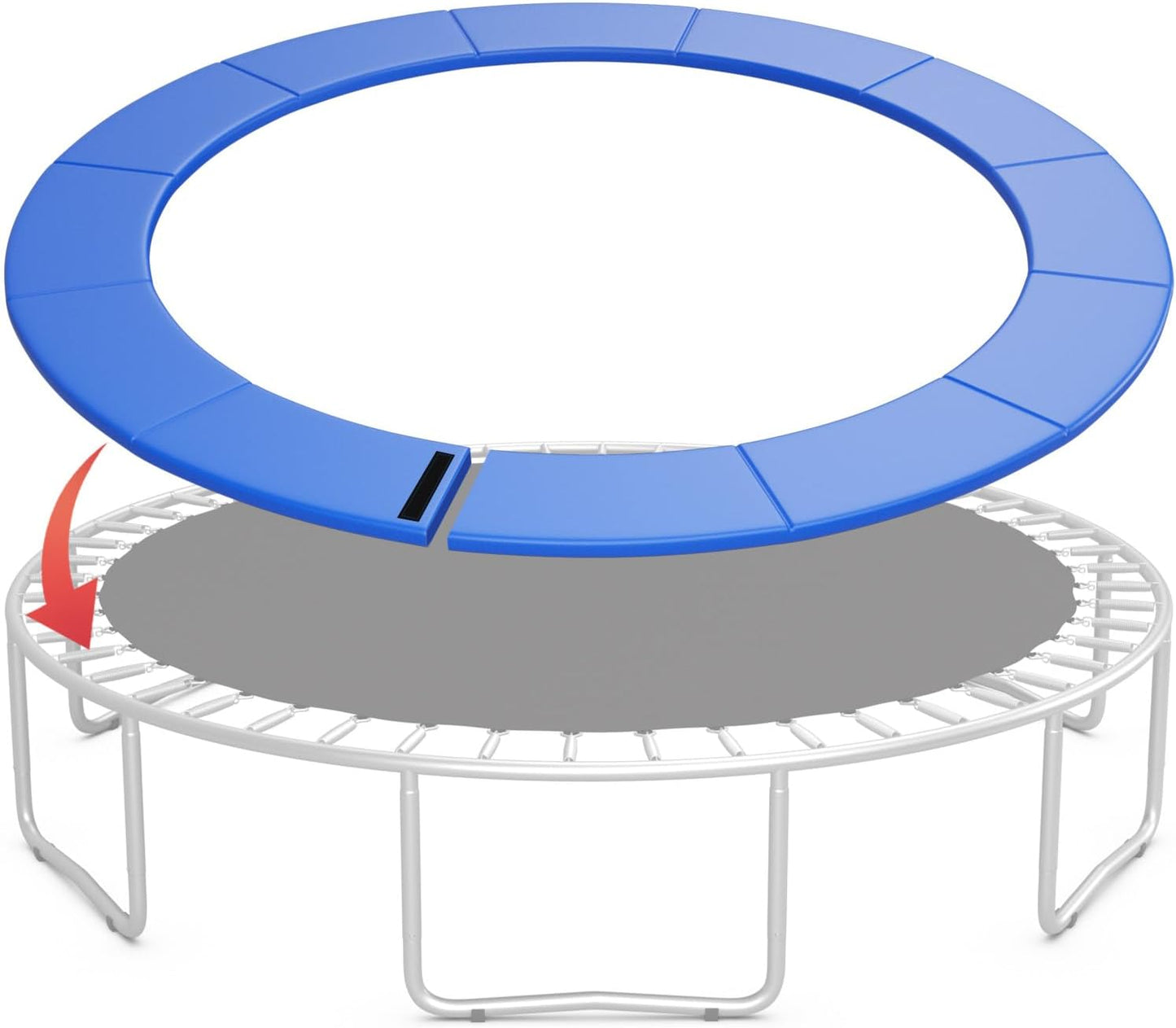 Giantex Trampoline Pad, 8ft 10ft 12ft 14ft 15ft 16ft Trampoline Replacement Safety Pad, No Holes for Pole, Waterproof Trampoline Accessories Spring Cover