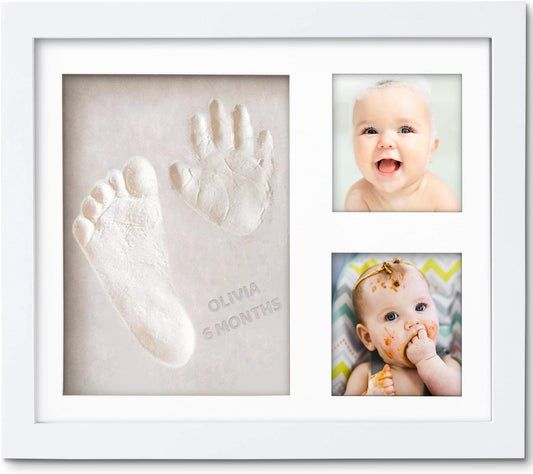 Little Hippo Baby Footprint Kit & Keepsake | Baby Handprint Kit | Baby Hand and Footprint Kit (Alpine White, Standard)