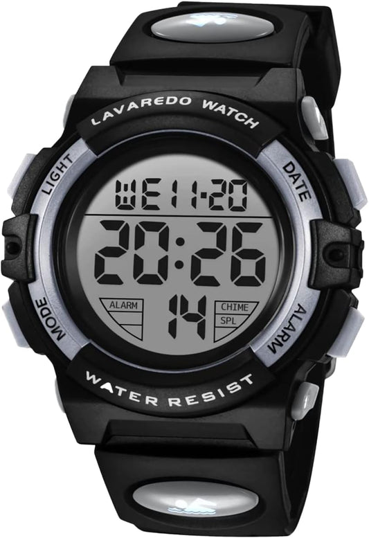 Kids Watch,Boys Watch for 3-15 Year Old Boys,Digital Sport Outdoor Multifunctional Chronograph LED 50 M Waterproof Alarm Calendar Analog Watch for Children with Silicone Band,Kids Gift