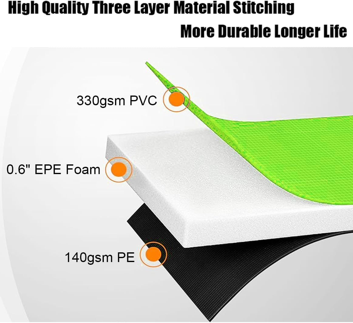 LANGXUN Universal Trampoline Repalcement Safety Pad, 8ft 10ft 12ft 14ft 15ft 16ft Waterproof Surround Spring Foam Cover for Round Frame