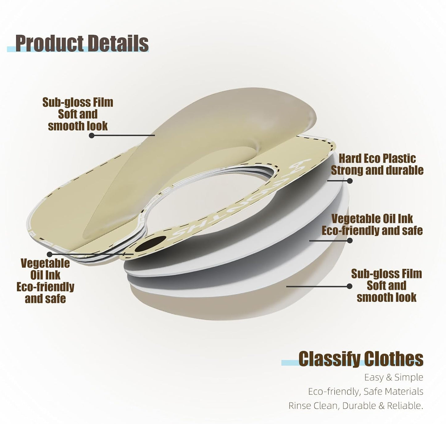 Baby Closet Dividers (Set of 8), Baby Hanger Dividers for Infant to Toddler, Nursery Organization for Clothes, Girl & Boy Closet Organizers