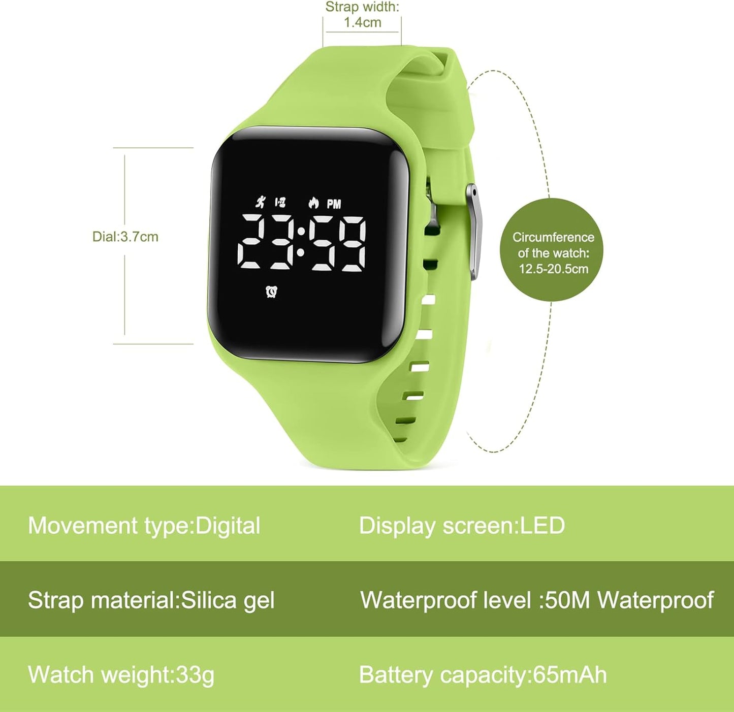 Kids Watches for Girls Boys Digital Sport Watch with Step Counter Pedometer Vibration Alarm Clock, No App Waterproof Fitness Tracker Kids Watch Boys Girls Teens Students Ages 5-16
