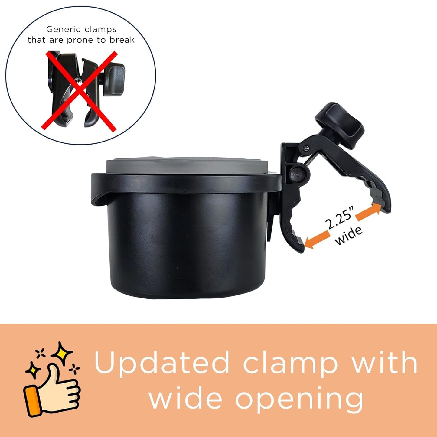 liuliuby Universal Stroller Snack Tray Attachment | Stroller Cup Holder Attachment Universal Snack Tray for Stroller Tray Attachment | Clip On Baby Stroller Accessories for Joggers, Umbrella & Wagons