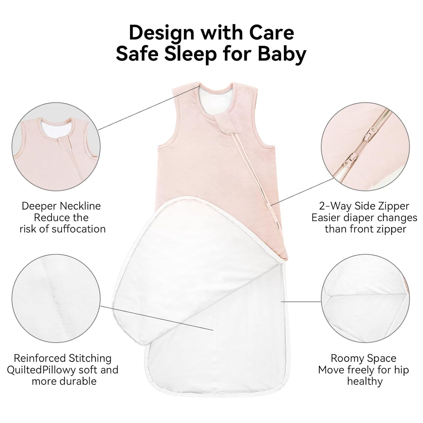 Rayon Made from Bamboo Sleep Sack 24-36 Months 1.0 Tog Ultra Soft Baby Wearable Blanket Toddler Sleep Sack 2t-3t for Babies Unisex 2-Way Zipper 3t Baby Sleeping Bag Extra Large Long XXL