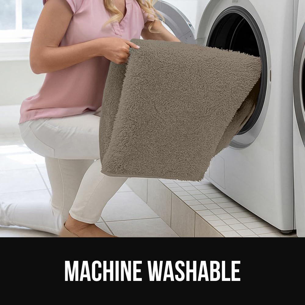 GORILLA GRIP Ultra Soft Washable Area Rug, 8x10, Stain and Slip Resistant Plush Thick Carpet for Bedroom Living Room, No Shed Floor Rugs, Pet Friendly, Dorm Essentials, Kids Nursery Home Decor, Taupe