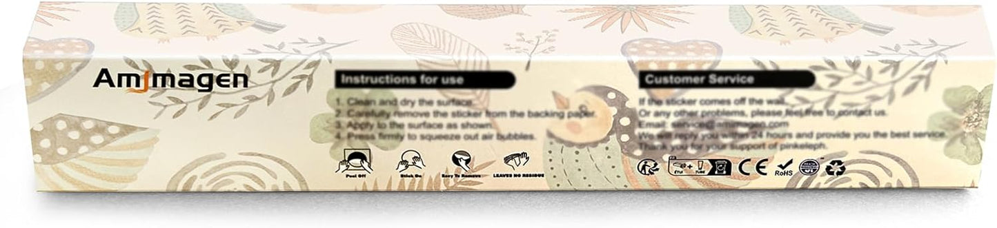 Pink Forest Baby Animals Wall Decals - Elephant Lion Giraffe Monkey Zebra Wall Stickers - Nursery Kids Girls Boys Room Daycare Playroom Classroom Wall Decor